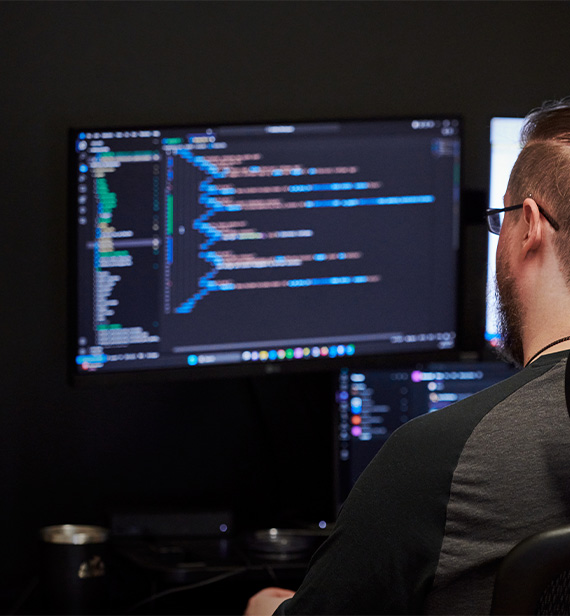 Web developer's computer screen